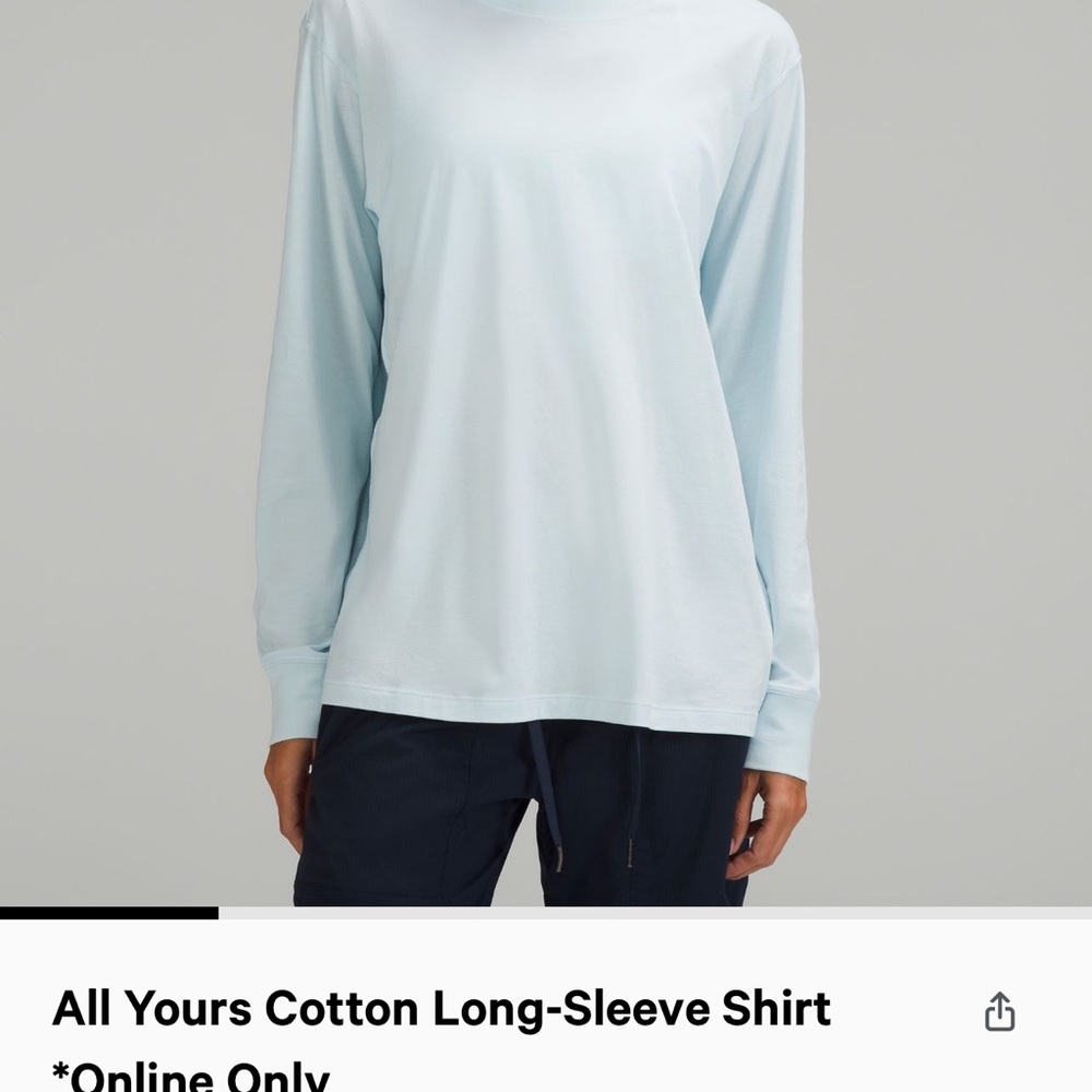 Lululemon All Yours Cotton Long Sleeve - never worn / no tags